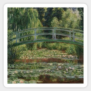 The Japanese Footbridge and the Water Lily Pool by Claude Monet Sticker